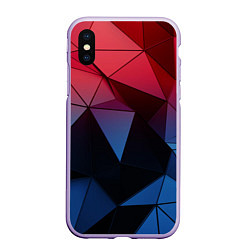 Чехол iPhone XS Max матовый Абстрактная геометрия polygon