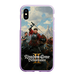 Чехол iPhone XS Max матовый Битва Kingdom come deliverence 2, цвет: 3D-сиреневый