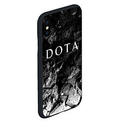 Чехол iPhone XS Max матовый Dota black graphite, цвет: 3D-черный — фото 2