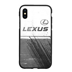 Чехол iPhone XS Max матовый Lexus - white gradient посередине, цвет: 3D-черный