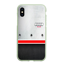 Чехол iPhone XS Max матовый Audi metal sport