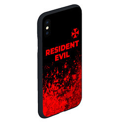 Чехол iPhone XS Max матовый Resident Evil - red gradient посередине, цвет: 3D-черный — фото 2