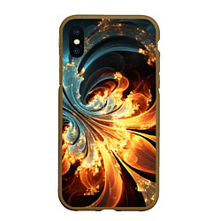 Чехол iPhone XS Max матовый Абстрактный фрактал