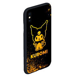 Чехол iPhone XS Max матовый Kuromi - gold gradient, цвет: 3D-черный — фото 2