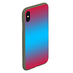 Чехол iPhone XS Max матовый Neon gradeinet, цвет: 3D-темно-зеленый — фото 2