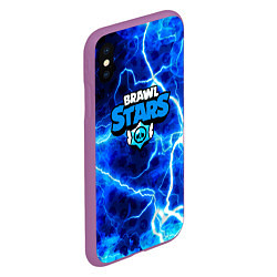 Чехол iPhone XS Max матовый Brawl stars storm, цвет: 3D-фиолетовый — фото 2