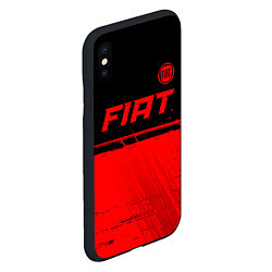 Чехол iPhone XS Max матовый Fiat - red gradient посередине, цвет: 3D-черный — фото 2