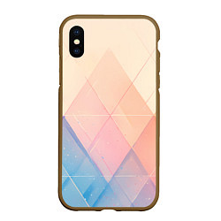 Чехол iPhone XS Max матовый Abstract art - triangle