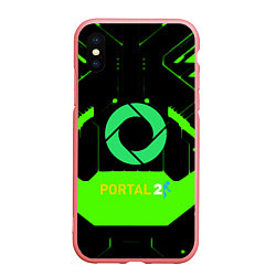 Чехол iPhone XS Max матовый Portal game pattern