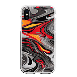 Чехол iPhone XS Max матовый Плеть красок