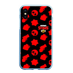 Чехол iPhone XS Max матовый Brawl stars logo