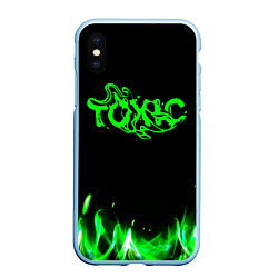 Чехол iPhone XS Max матовый Toxic text