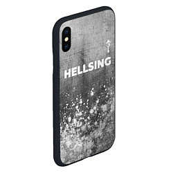 Чехол iPhone XS Max матовый Hellsing - grey gradient посередине, цвет: 3D-черный — фото 2