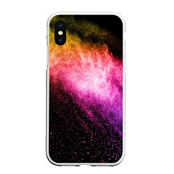 Чехол iPhone XS Max матовый Абстрактный всплеск красок