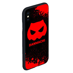 Чехол iPhone XS Max матовый DanMachi - red gradient, цвет: 3D-черный — фото 2