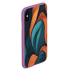 Чехол iPhone XS Max матовый Темные и теплые контрасты, цвет: 3D-фиолетовый — фото 2