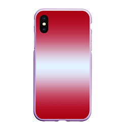 Чехол iPhone XS Max матовый Gradient color, цвет: 3D-сиреневый