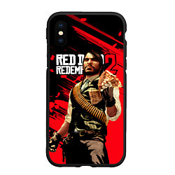 Чехол iPhone XS Max матовый Red Dead Redemption 2 - Wanted