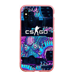 Чехол iPhone XS Max матовый CS GO neon blob, цвет: 3D-баблгам