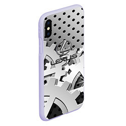 Чехол iPhone XS Max матовый Lexus carbon steel, цвет: 3D-светло-сиреневый — фото 2