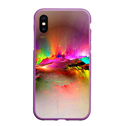 Чехол iPhone XS Max матовый Грозовые краски всплеск