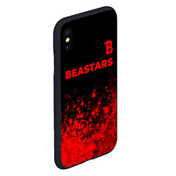 Чехол iPhone XS Max матовый Beastars - red gradient посередине, цвет: 3D-черный — фото 2