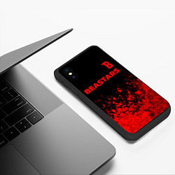 Чехол iPhone XS Max матовый Beastars - red gradient посередине, цвет: 3D-черный — фото 2