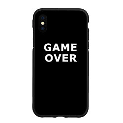 Чехол iPhone XS Max матовый Game over white logo