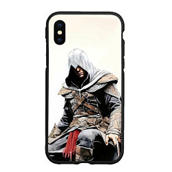 Чехол iPhone XS Max матовый Assassins creed game 2, цвет: 3D-черный