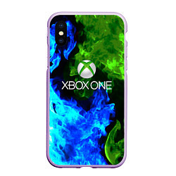 Чехол iPhone XS Max матовый Xbox битва огня