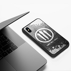 Чехол iPhone XS Max матовый Three Days Grace - grey gradient, цвет: 3D-черный — фото 2