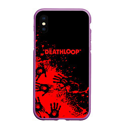 Чехол iPhone XS Max матовый Deathloop руки краска