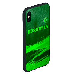 Чехол iPhone XS Max матовый Borussia - green gradient посередине, цвет: 3D-черный — фото 2