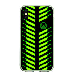 Чехол iPhone XS Max матовый Xbox green line