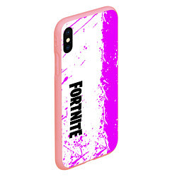 Чехол iPhone XS Max матовый Fortnite pink color, цвет: 3D-баблгам — фото 2