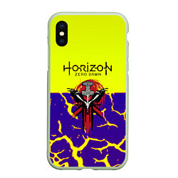 Чехол iPhone XS Max матовый Horizon zero dawn разломы