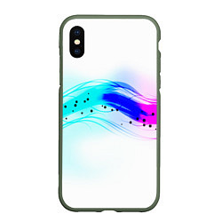 Чехол iPhone XS Max матовый Неоновая волна