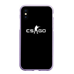 Чехол iPhone XS Max матовый CSGO logo, цвет: 3D-светло-сиреневый