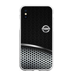 Чехол iPhone XS Max матовый Nissan carbon auto