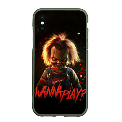 Чехол iPhone XS Max матовый Chucky wanna play?