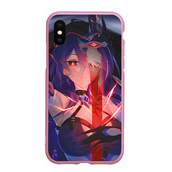 Чехол iPhone XS Max матовый Honkai Star Rail Black Swan beauty