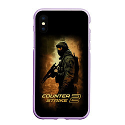 Чехол iPhone XS Max матовый Counter strike спецназовец