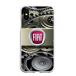 Чехол iPhone XS Max матовый FIAT logo motors