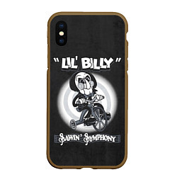 Чехол iPhone XS Max матовый Lil Billy - Saw, цвет: 3D-коричневый