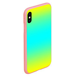 Чехол iPhone XS Max матовый Кислотный градиент абстракция, цвет: 3D-баблгам — фото 2