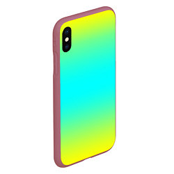 Чехол iPhone XS Max матовый Кислотный градиент абстракция, цвет: 3D-малиновый — фото 2