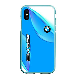 Чехол iPhone XS Max матовый BMW abstrac line steel