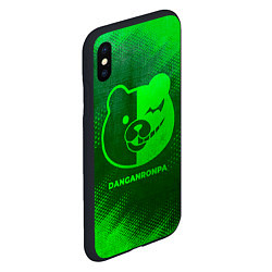 Чехол iPhone XS Max матовый Danganronpa - green gradient, цвет: 3D-черный — фото 2