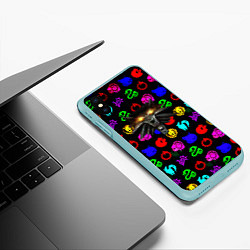 Чехол iPhone XS Max матовый Ведьмак x dota, цвет: 3D-мятный — фото 2