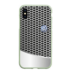 Чехол iPhone XS Max матовый Volkswagen metal motors